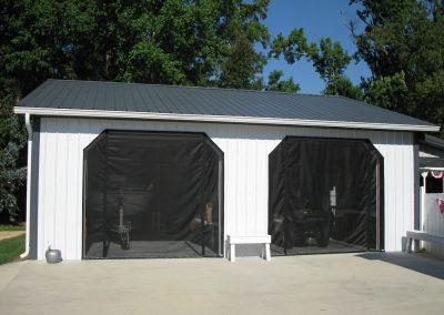 Custom overhead door screens